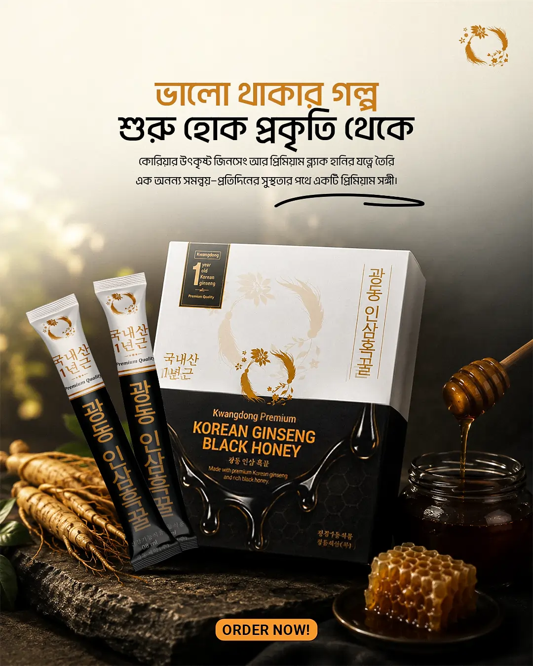 Korean Ginseng Black Honey quality poster